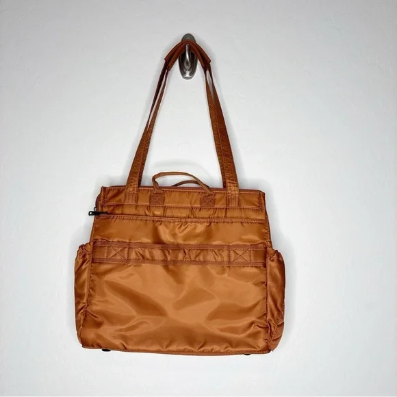 Lug Soprano Tote Bag Copper Brown Travel Work Gym Carryall Organizer Like New - Picture 7 of 8